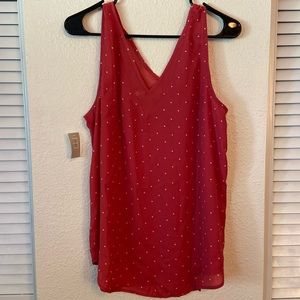 Red and White Polka Dot Tank